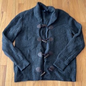 Gap Men’s Dark Gray Toggle Button Cardigan